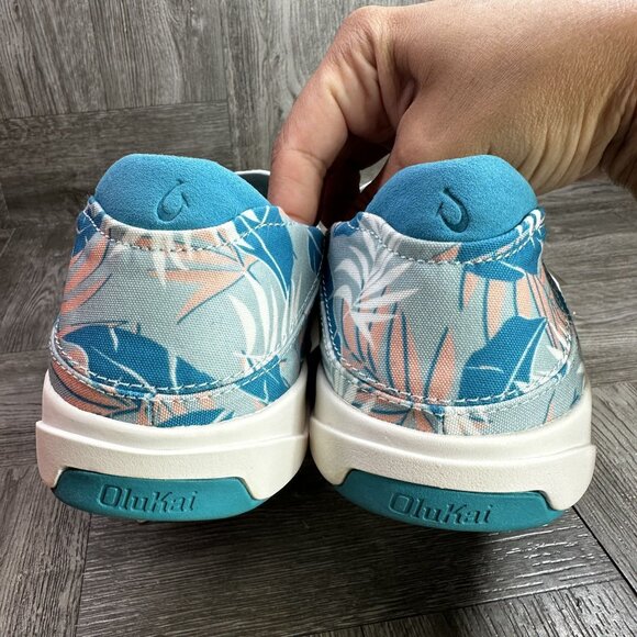 Olukai Lae'ahi Pai Men's size 10 Off White /Aloha Slip On Shoes - Picture 6 of 8